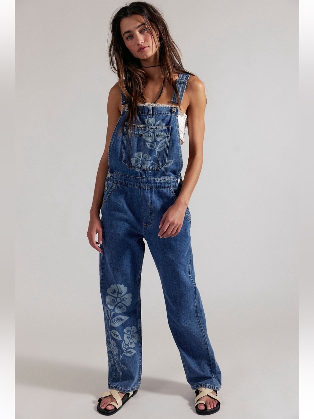 NWT FREE PEOPLE WE THE FREE ZIGGY PRINTED OVERALLS
